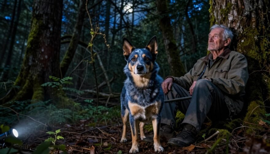 How Cami the Blue Heeler Helped Save Her Elderly Owner Overnight in the Woods dog saves elderly owner, dog saves elderly owner, loyal dog survival story
